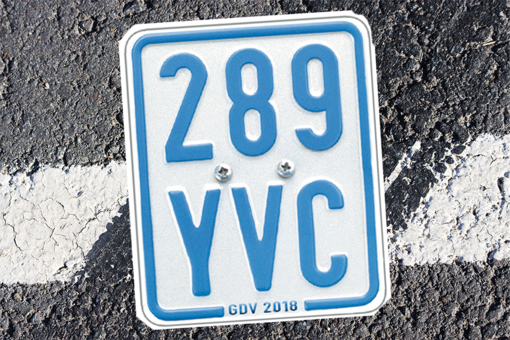Insurance plate number