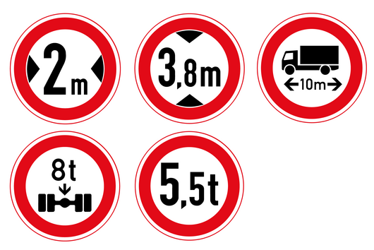 Verkehrszeichen VERBOT FÜR PERSONENKRAFTWAGEN, Verkehrsschilder, Schilder, Verkehrstechnik, Shop