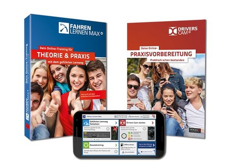With the Fahren Lernen Max App and the Drivers Cam App to your driving license.