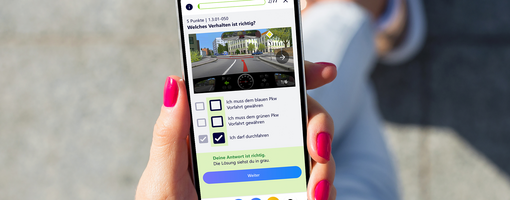 Fahren Lernen App mit Führerschein-Prüfungsfragen