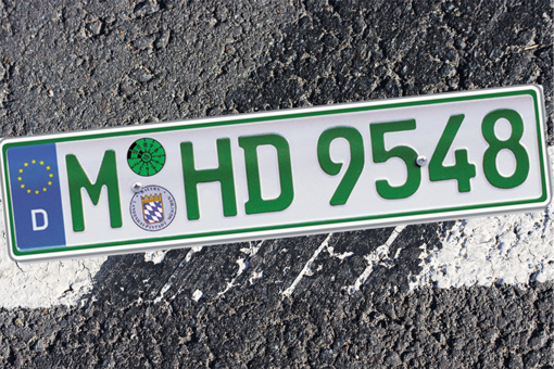 Green plate number